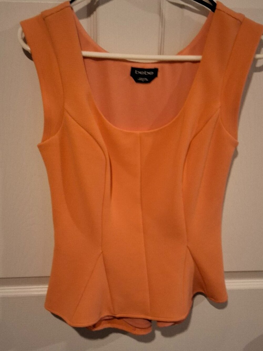 Orange BEBE scoop neck top